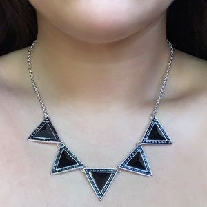 UO Geometric necklace with silver detailing